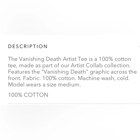 One Teaspoon MENS NWT Vanishing Death Artist Tee BLACK MEDIUM - Picture 6 of 6